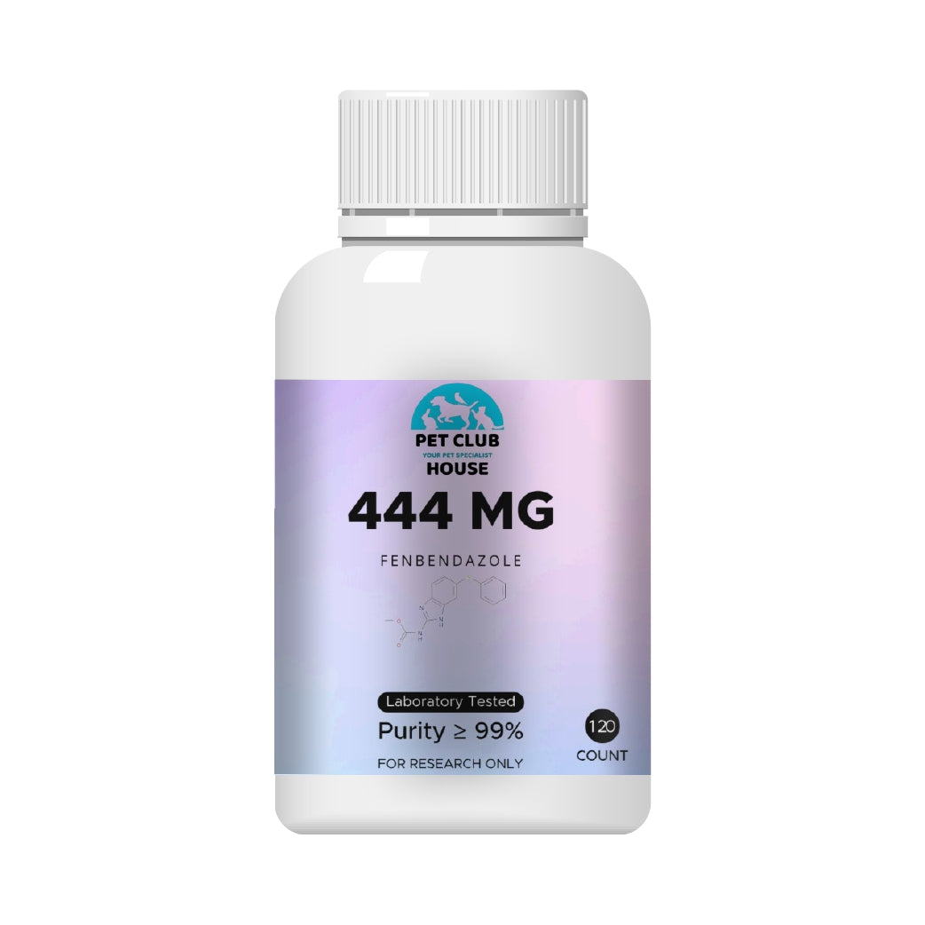 PetsClub - Fenbendazole 444mg 120 Capsules - Fenben 444mg - Ensures >99% purity of the highest quality products.